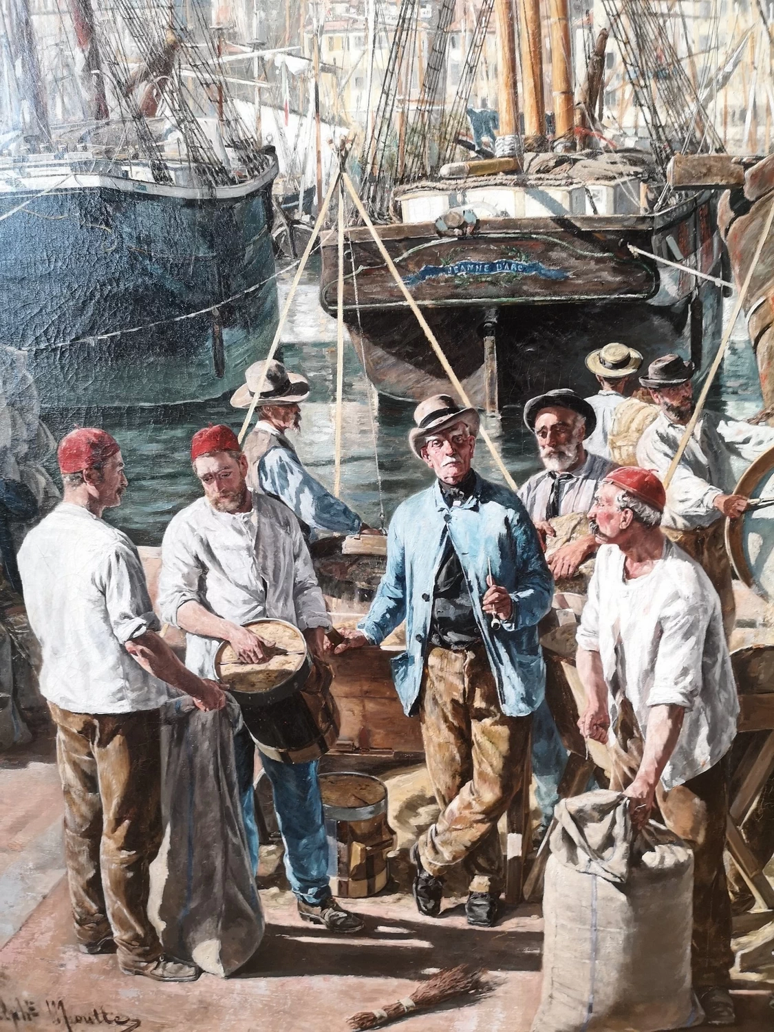  39-Alphonse Moutte-Scarico del grano, 1876-Musee des Beaux-Arts de Marseille 